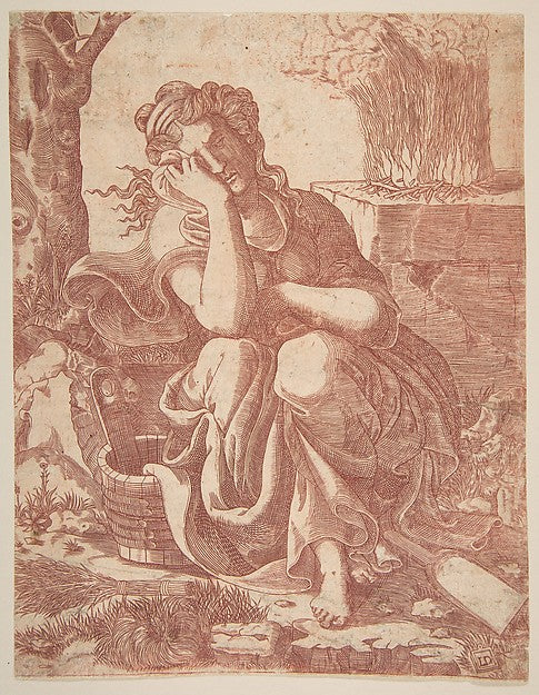 Psyche c1542-Léon Davent, After Giulio Romano,  Poster Print Wall Art