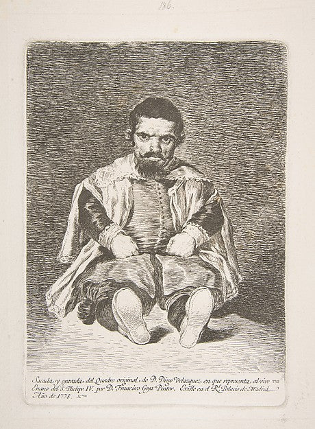 A dwarf  known as 'El Primo' after Diego Velázquez 1778-Goya ,,16x12"(A3) Poster