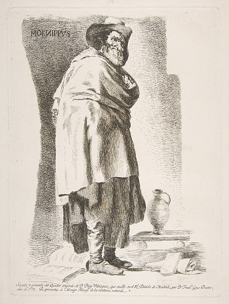 Moenippus   1778-Goya , After Velázquez ,  Poster Print Wall Art