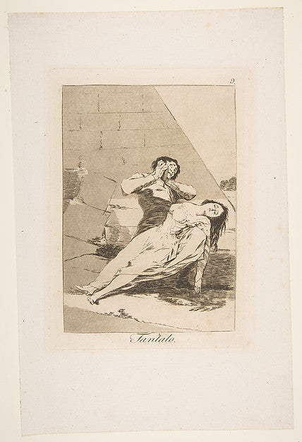 Plate 9 from 'Los Caprichos' -  Tantalus  1799-Goya ,  Poster Print Wall Art