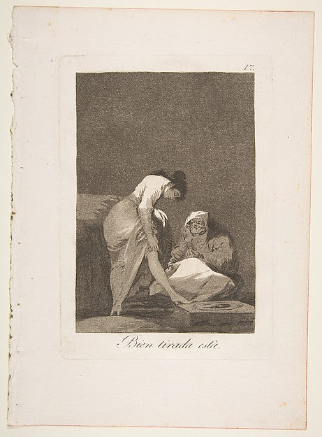 Plate 17 from 'Los Caprichos' -  It is nicely stretched  1799-Go,  Poster Print Wall Art