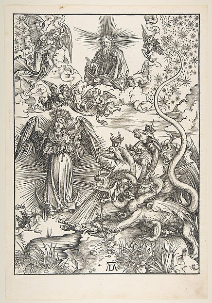 The Apocalyptic Woman  from The Apocalypse 1511-Albrecht Dürer,  Poster Print Wall Art