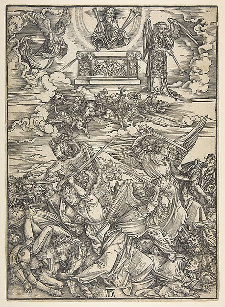 Four Avenging Angels  from the Apocalypse series n.d.-Albrecht,  Poster Print Wall Art