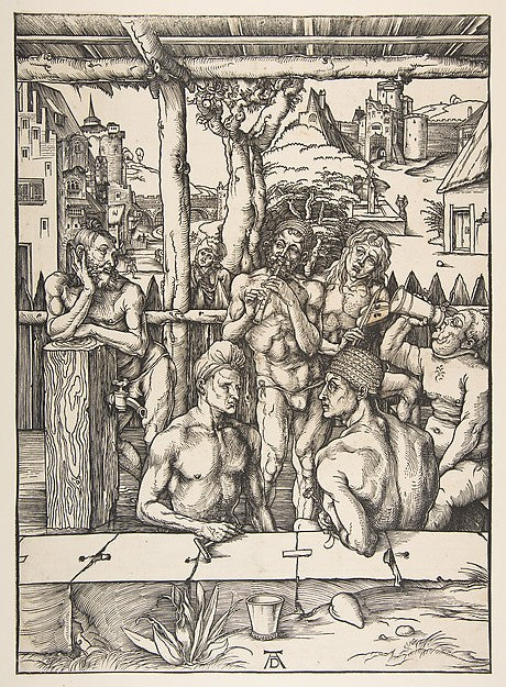 The Bath House n.d.-Albrecht Dürer ,  Poster Print Wall Art