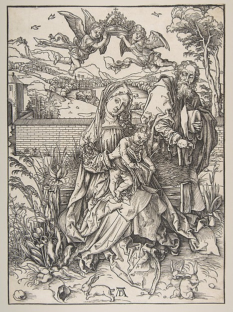 The Holy Family with Three Hares c1497–98-Albrecht Dürer, Poster Print