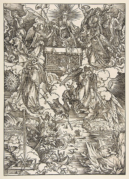 The Opening of the Seventh Seal  from The Apocalypse 1511-Albr,  Poster Print Wall Art
