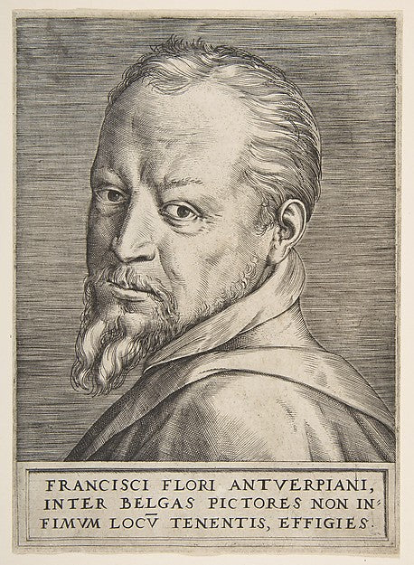 Bust portrait of Frans Floris 1531–76-Giulio Bonasone ,  Poster Print