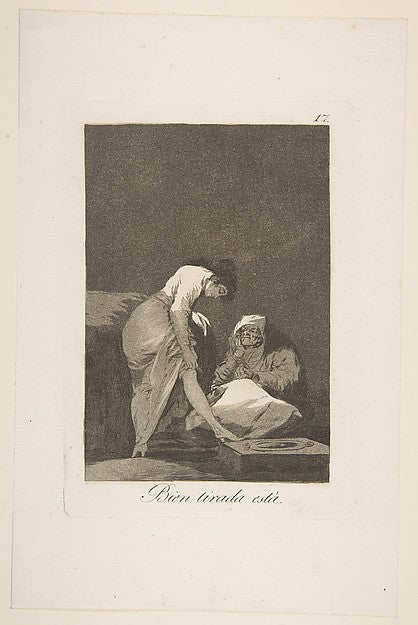 Plate 17 from 'Los Caprichos' -  It is nicely stretched  1797–98,  Poster Print Wall Art