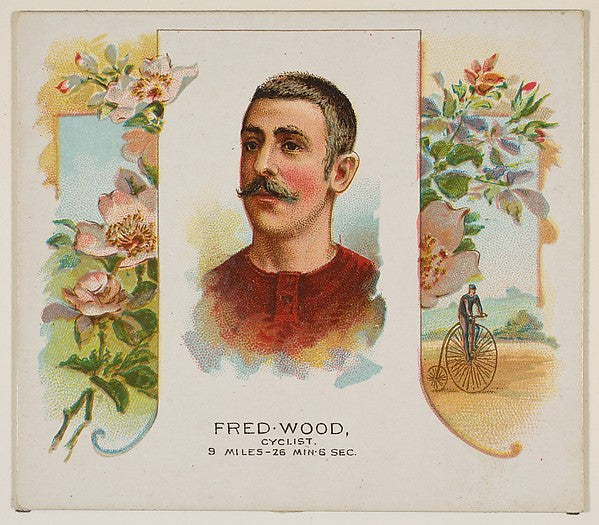 Fred Wood  Cyclist  from World's Champions  Second Series  for,  Poster Print Wall Art