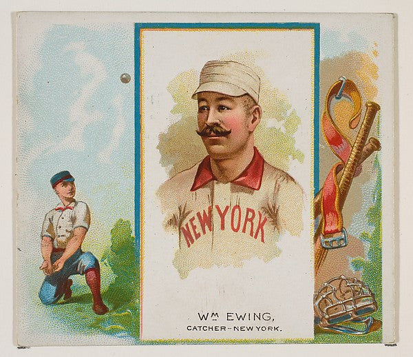 William Ewing  Catcher  New York  from World's Champions  Seco,16x12"(A3)Poster