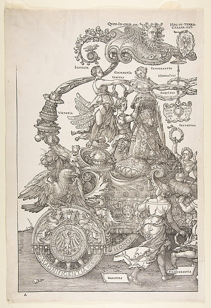 The Triumphal Chariot of Maximilian I  probably finished c1518, Poster Print