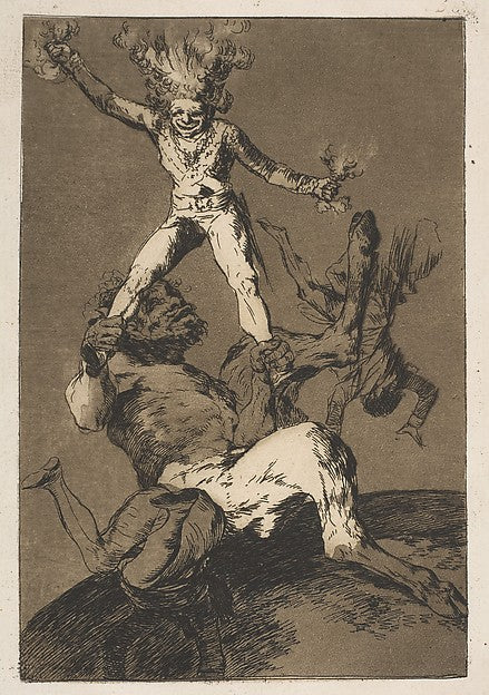 Plate 56 from 'Los Caprichos':To rise and to fall  1799-Goya ,16x12"(A3) Poster