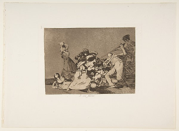 Plate 5 from 'The Disasters of War' : 'And they are like wild, Poster Print