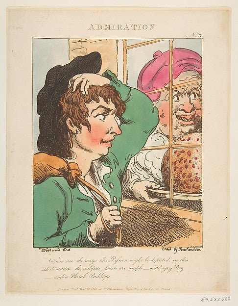 Admiration  January 20, 1800-After George Moutard Woodward ,16x12"(A3)Poster