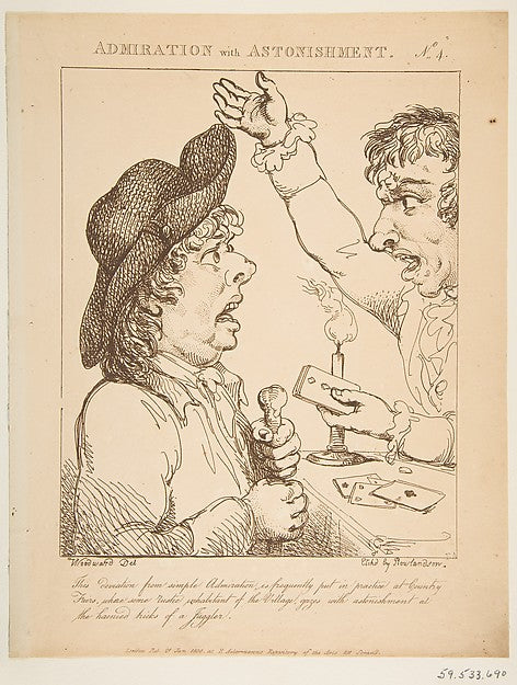 Admiration with Astonishment  January 21, 1800-After George Mo,  Poster Print Wall Art
