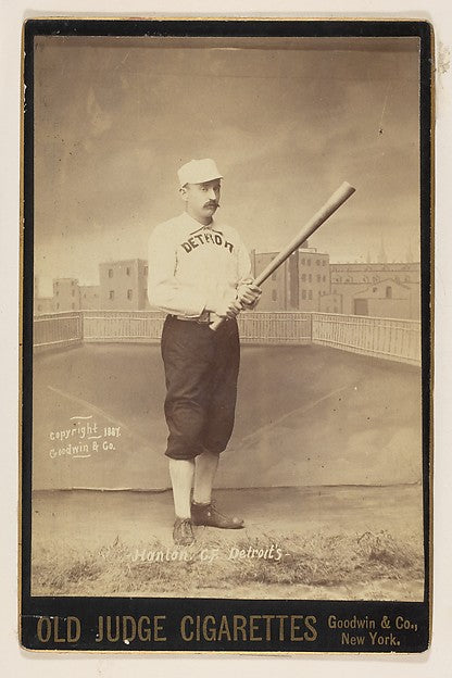 Hanton  Center Field  Detroit  from the series Old Judge Cigar,  Poster Print Wall Art