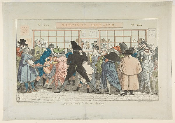 Les Musards de la Rue du Coq  1805-Pierre Nolasque Bergeret, O,  Poster Print