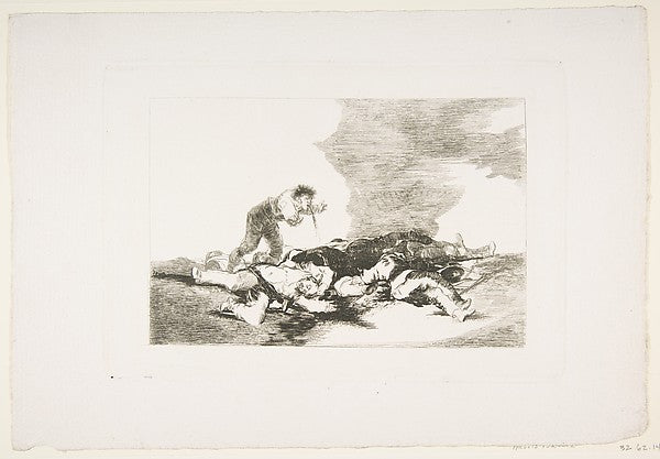 Plate 12 from "The Disasters of War'  -  'This is what you were,  Poster Print Wall Art