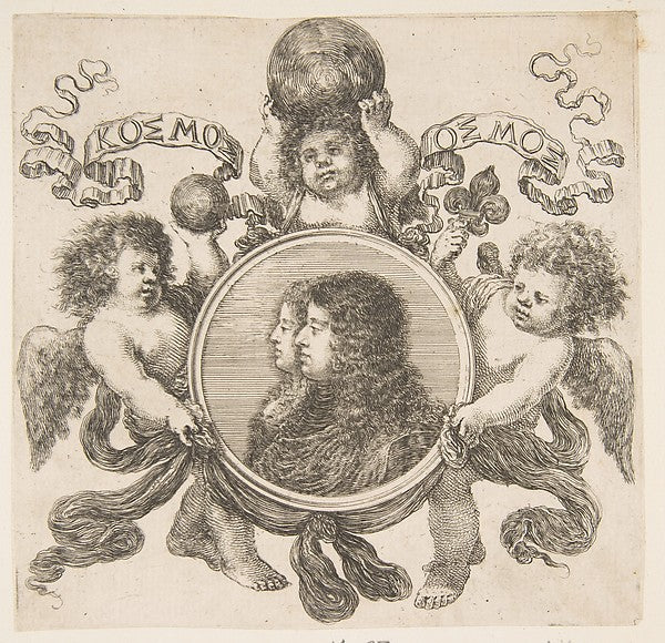Cosimo de Medici  Prince of Tuscany  and His Wife  Marguerite ,  Poster Print Wall Art