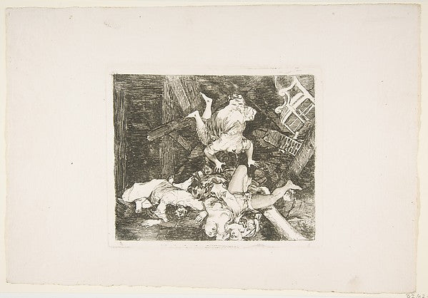Plate 30 from  'The Disasters of War'  -  'Ravages of War.'  181,  Poster Print Wall Art