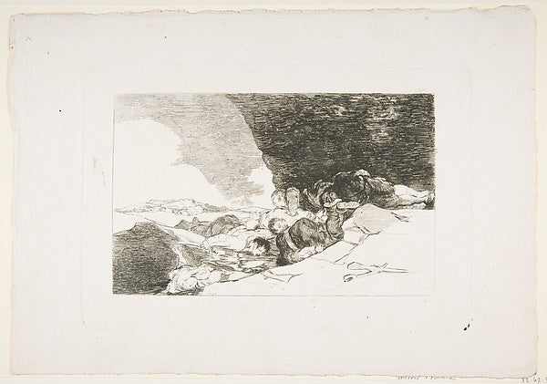 Plate 23 from 'The Disasters of War'  -  'The Same Elsewhere.' ,  Poster Print Wall Art