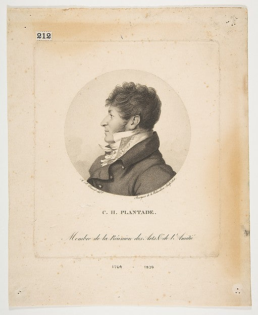 Charles Henri Plantade 1806-Antoine Achille Bourgeois de la Ri,  Poster Print Wall Art
