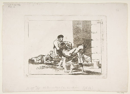 Plate 56 from 'The Disasters of War' : 'To the cemetery.' 1810,16x12"(A3) Poster