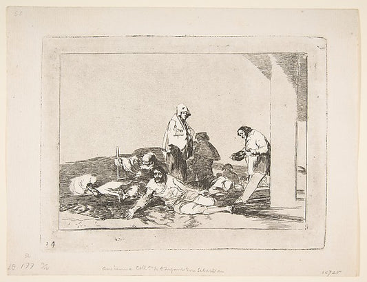 Plate 58 from 'The Disasters of War' : 'It's no use crying out,16x12"(A3) Poster