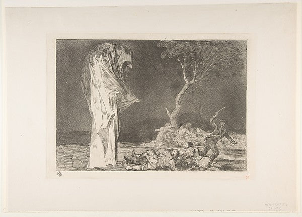 Plate 2 from the 'Disparates' -  Folly of Fear c1816–23-Goya ,  Poster Print Wall Art