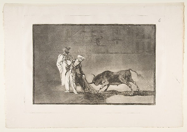 Plate 6 from 'The Tauromaquia' - The Moors make a different play,  Poster Print Wall Art