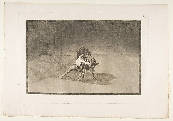Plate 15 from the 'Tauromaquia': The famous Martincho places t,16x12