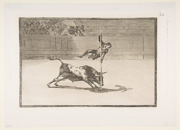 Plate 20 from the 'Tauromaquia' - The agility and audacity of Ju,  Poster Print Wall Art