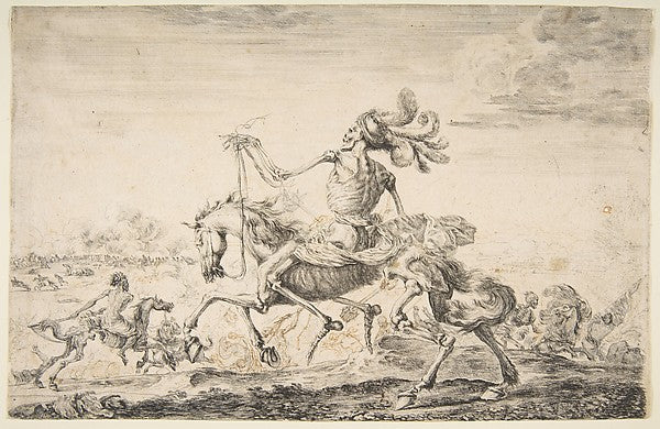 Death on the Battlefield  from 'The five deaths'  c1650–64-Ste,  Poster Print Wall Art