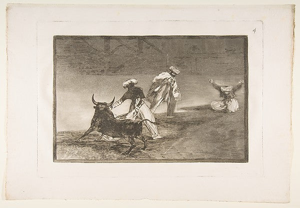 Plate 4 of the 'Tauromaquia':They play another with the cape i,  Poster Print