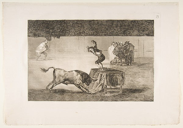 Plate 19 of the 'Tauromaquia': Another madness of his in the s,  Poster Print