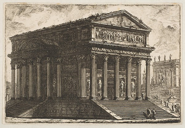 View of a Temple c1760-Pierre Moreau ,  Poster Print