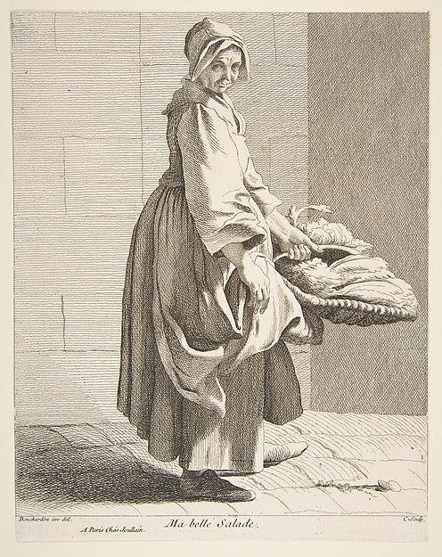 Lettuce Seller 1742-Anne Claude Philippe de Tubières, comte de,  Poster Print