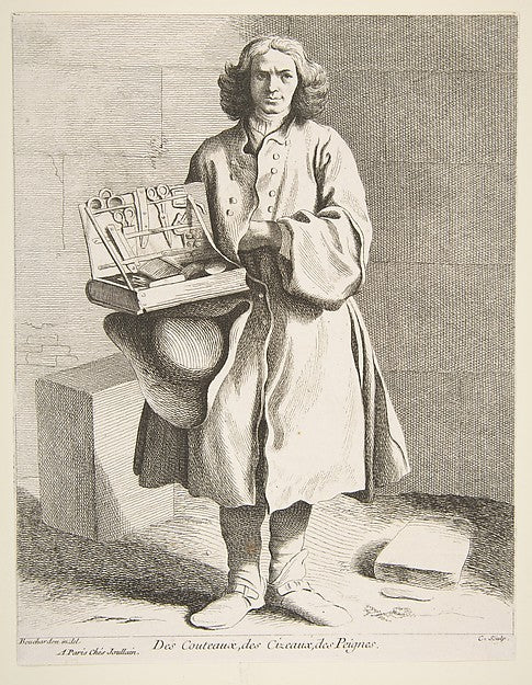 Peddler of Knives  Scissors and Combs 1742-Anne Claude Philipp,  Poster Print