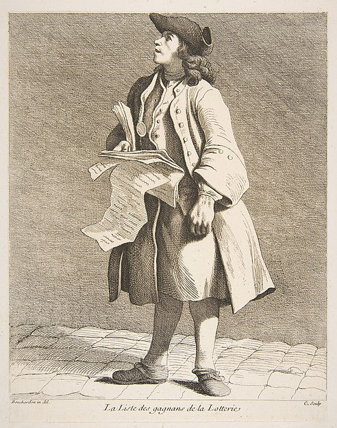 The Reading of Lottery Winners 1746-Anne Claude Philippe de Tu,  Poster Print
