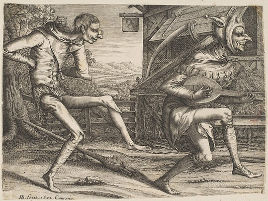 Two Fools Dancing from Two and Three Fools of the Carnival 164,16x12"(A3) Poster