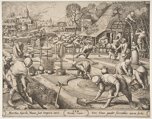 Spring  from The Seasons 1570-Pieter van der Heyden, After Pie,16x12"(A3) Poster