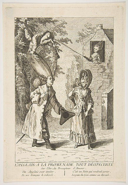 L'Anglais a la Promenade Tout Déconcerté 1720–75-Anonymous, Fr,  Poster Print