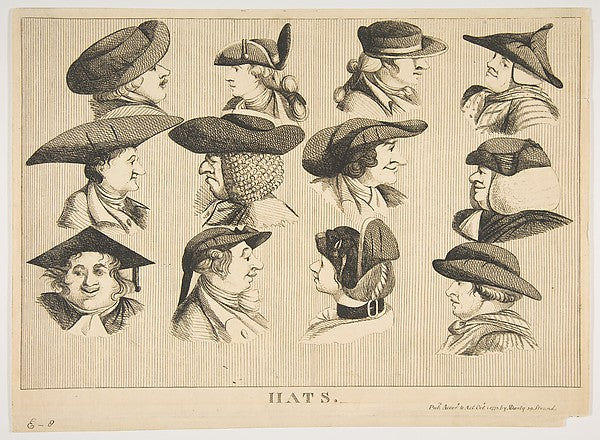 Hats October 1, 1773-,  Poster Print