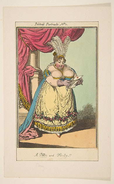 Peace  and Plenty  c1820-Anonymous, British, 19th cent,16x12"(A3)Poster