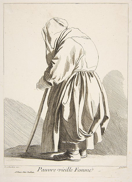 A Poor Old Woman 1742-Anne Claude Philippe de Tubières, comte ,16x12"(A3)Poster