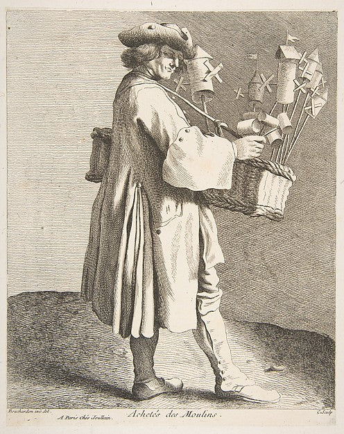 Whirligig Peddler 1742-Anne Claude Philippe de Tubières,comte,16x12"(A3)Poster