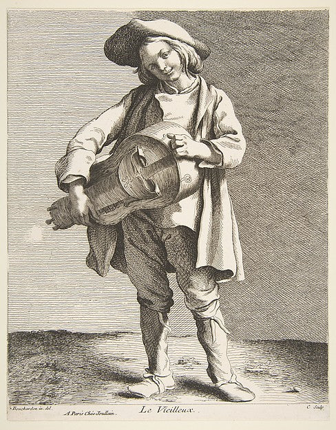 The Hurdy-Gurdy Player 1737-Anne Claude Philippe de Tubières,,16x12"(A3)Poster