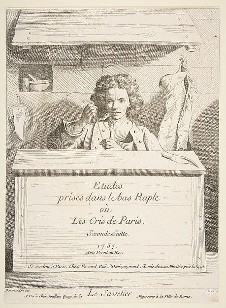 The Cobbler 1737-After Edme Bouchardon, Anne Claude Philippe d,  Poster Print