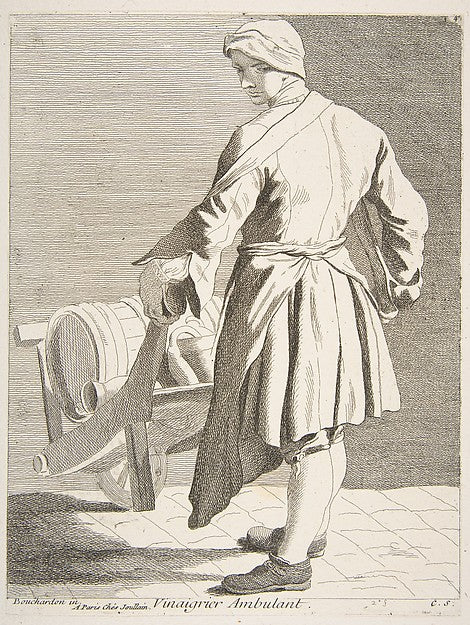 Wandering Vinegar Seller 1738-Anne Claude Philippe de Tubières,16x12"(A3)Poster