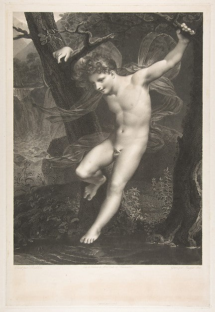 Zephyr 1864-After Pierre Paul Prud'hon, Jean Nicolas Laugier ,16x12"(A3)Poster